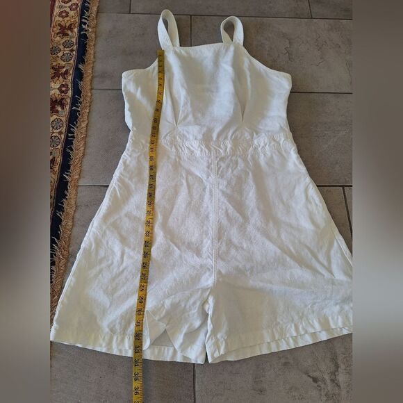 Polo Ralph Lauren Paneled Hemp Play suit Short Overalls Adjustable Pockets Sz 14 - Picture 9 of 10